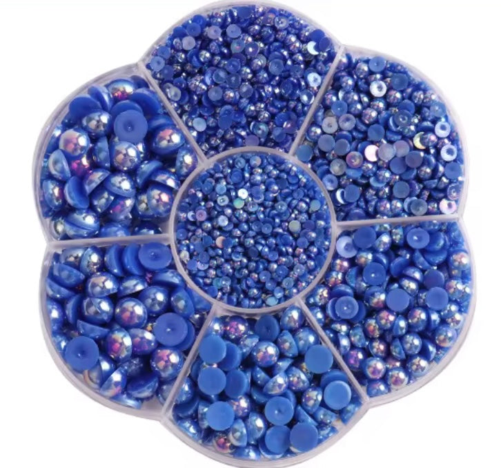 Half Pearl Flatback Beads
