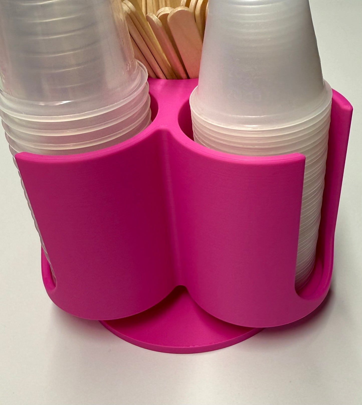 Epoxy and Paint Cup Holder with Lazy Susan Base