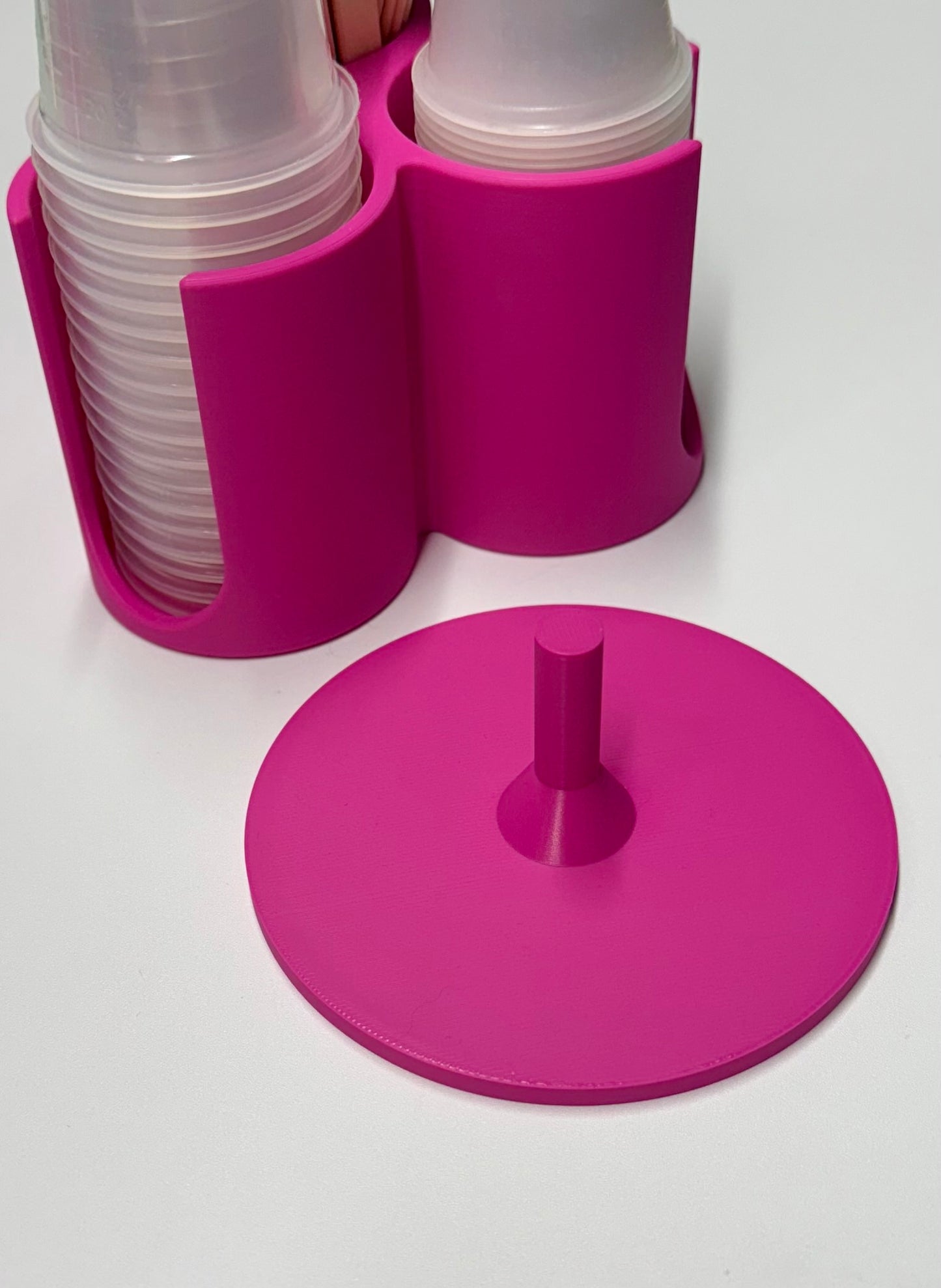 Epoxy and Paint Cup Holder with Lazy Susan Base
