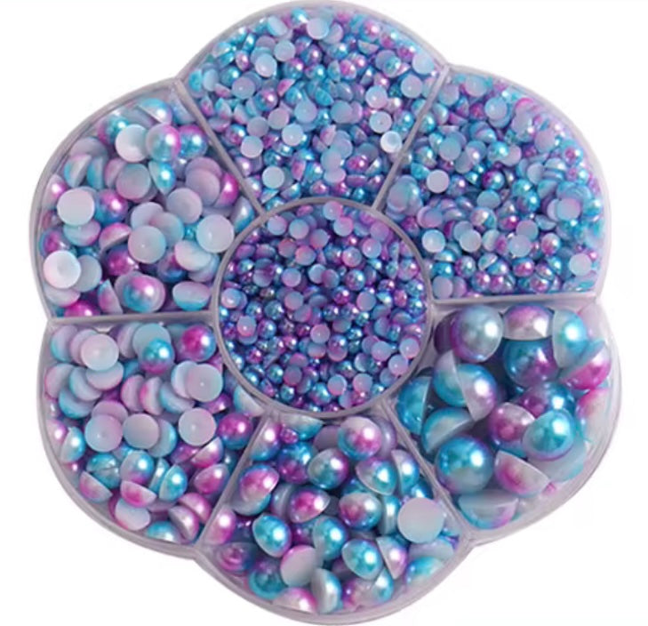 Half Pearl Flatback Beads