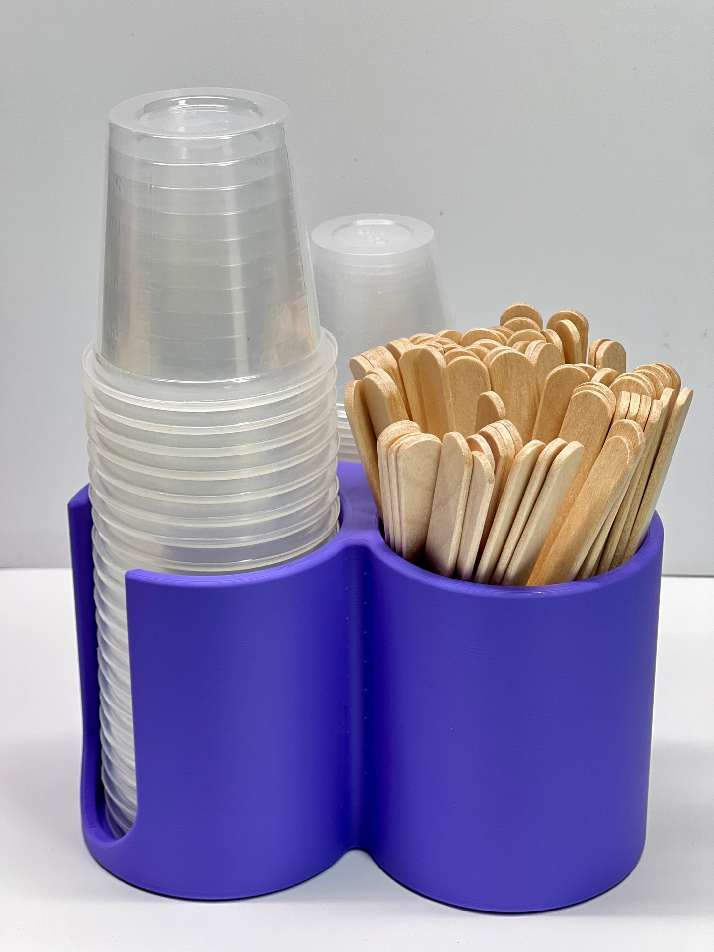 Epoxy and Paint Cup Holder with Lazy Susan Base