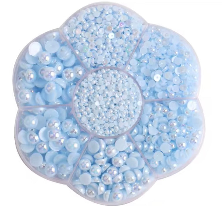 Half Pearl Flatback Beads