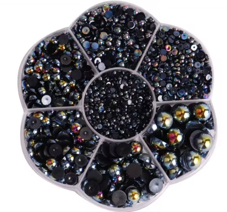 Half Pearl Flatback Beads