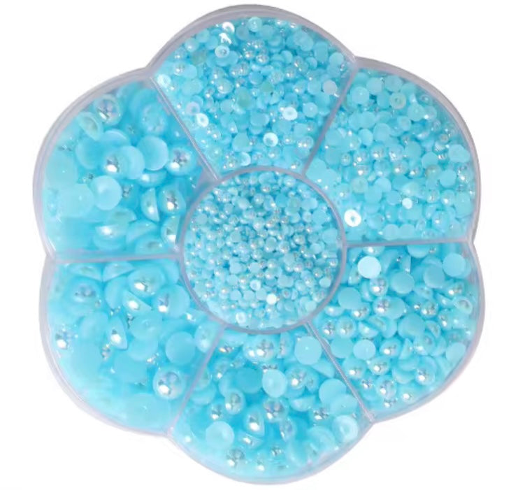 Half Pearl Flatback Beads