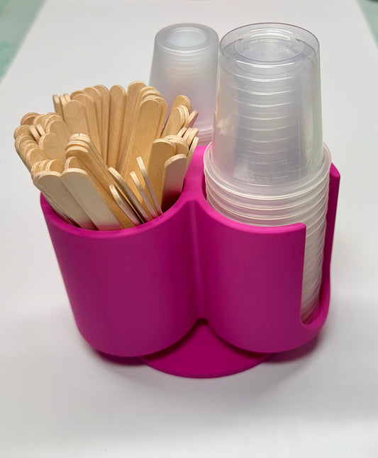 Epoxy and Paint Cup Holder with Lazy Susan Base