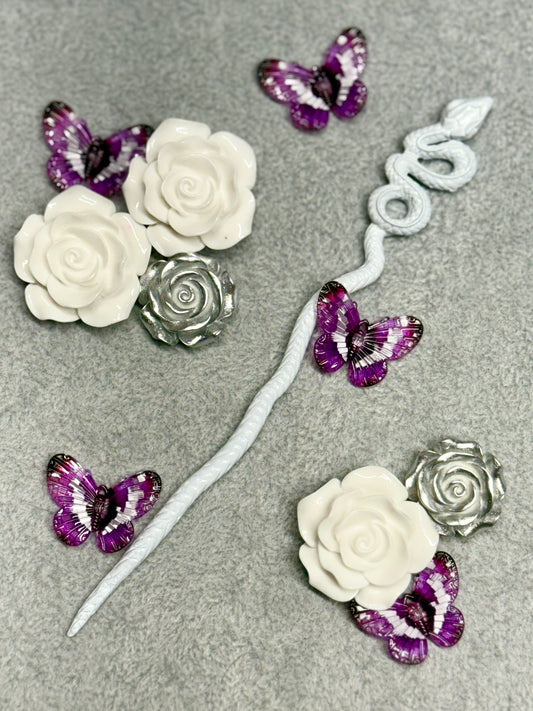 White Snake Embellishment Mix