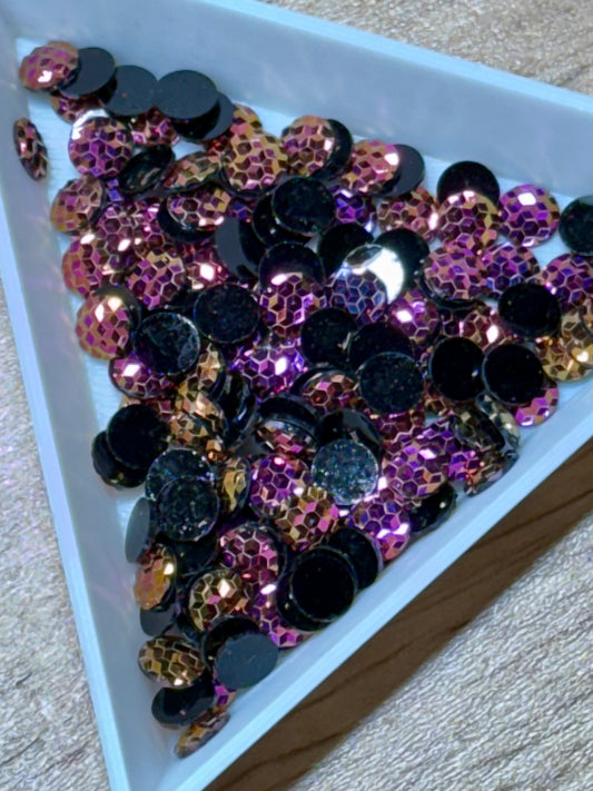 Rose Gold AB 5mm Mermaid Resin Rhinestones