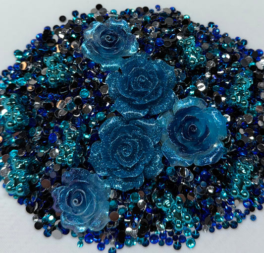 Big Blue Bear Rhinestone and Embellishment Mix