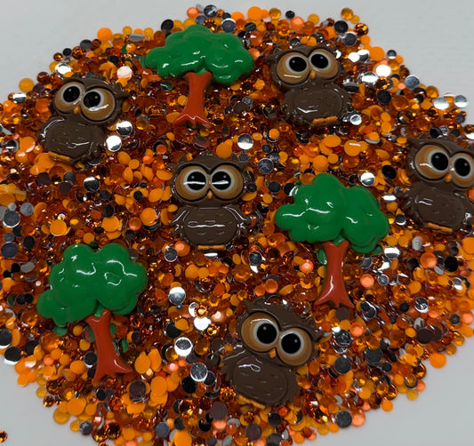 Whooo? Rhinestone and Embellishment Mix