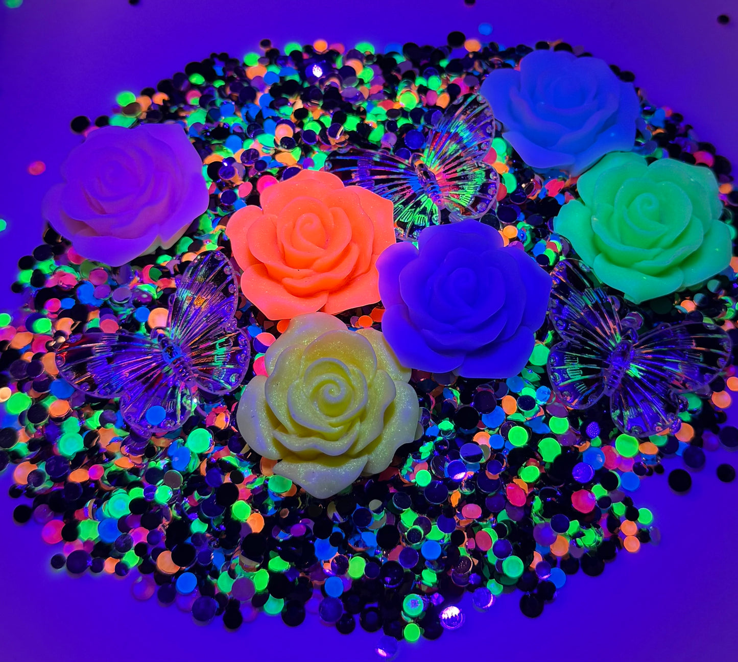 Neon Lights Rhinestone and Embellishment Mix