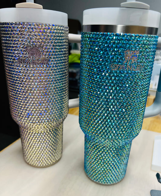 40 oz Stanley Rhinestone Drinking Tumbler - Custom